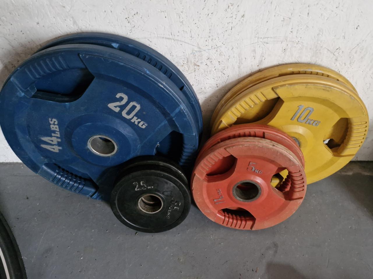 Serie olympische halterschijven.