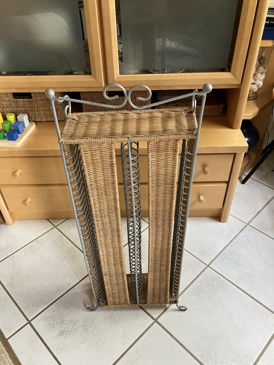 Vintage rotan / rieten CD-toren