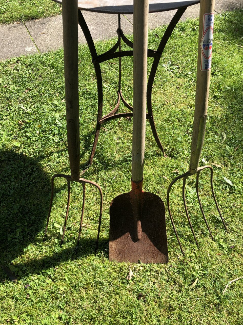 Tuin decoratie zink,glas,enz