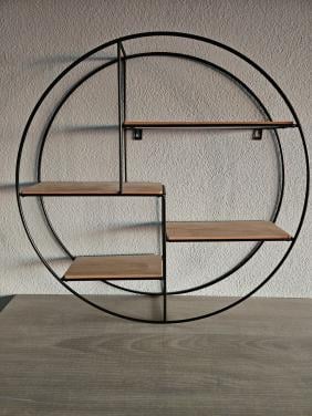 Wandrek zwart metalen frame