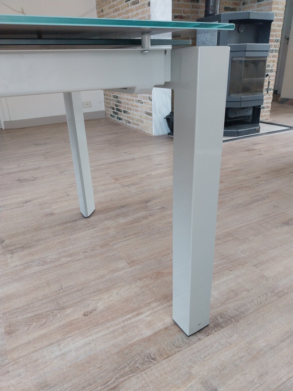 Glazen eetkamer tafel
