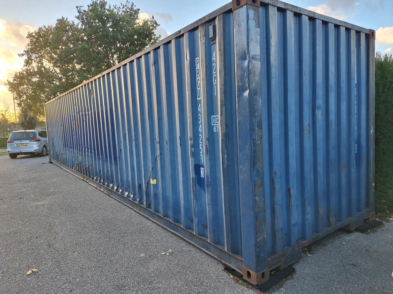 Container 40ft, zeecontainer, opslagcontainer, berging, opslagruimte