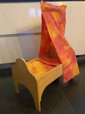 Wieg bedje voor pop handgemaakt