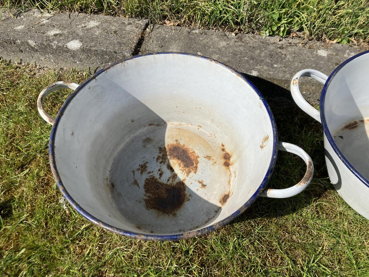 Emaille wasteil / bekken 2st.