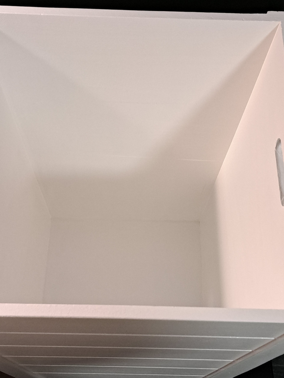 Witte houten opbergbox voor speelgoed e.d.