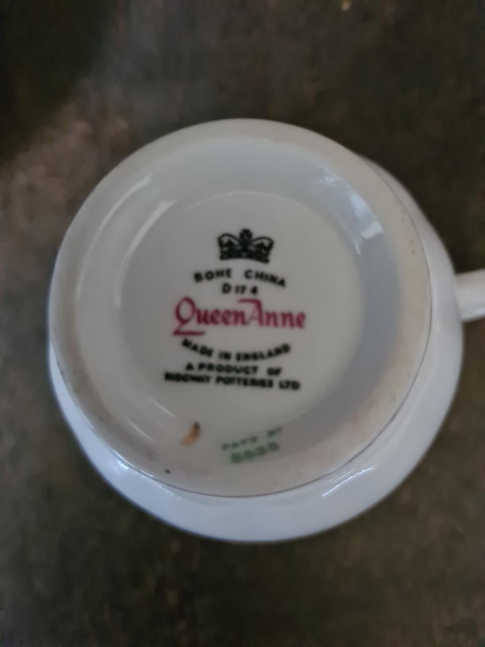 3 stuks vintage Queen Anne theekopjes. Vervaardigd door Ridgway Potteries
