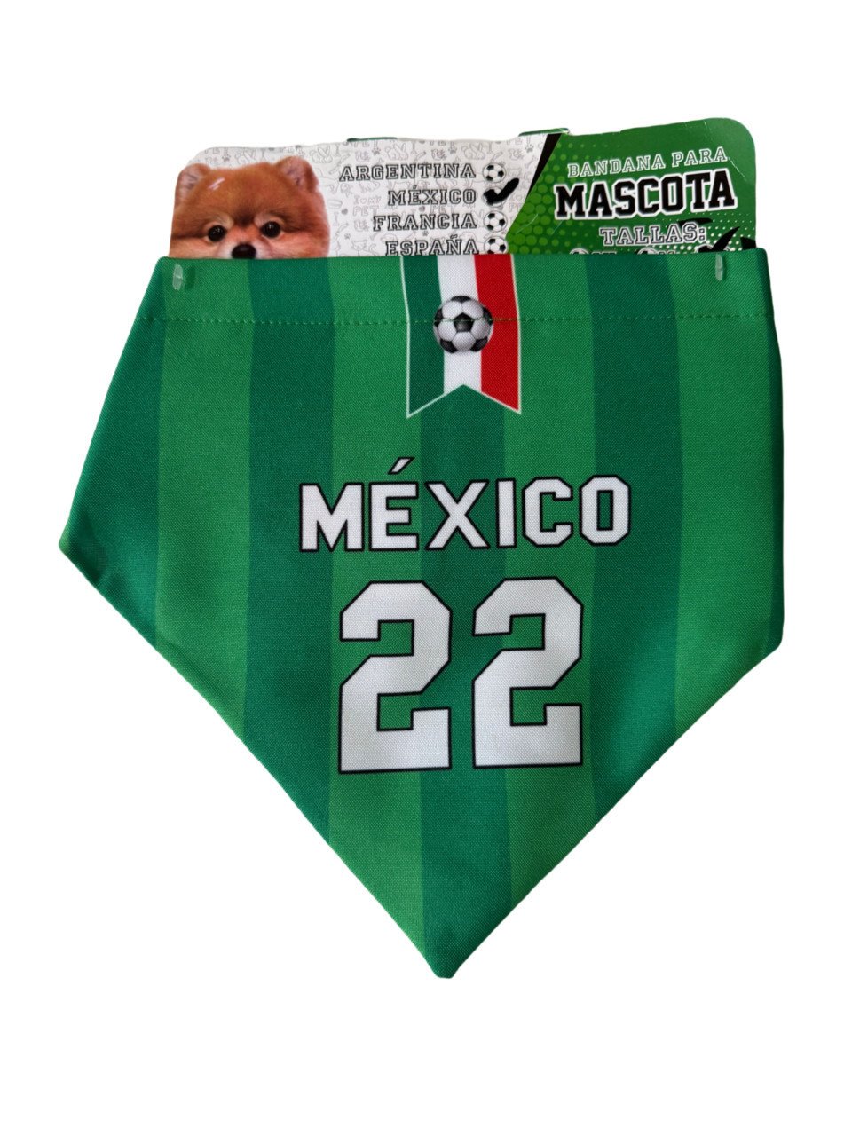 T-shirtje&sjaaltje van het Mexicaanse selectie voor honden.
