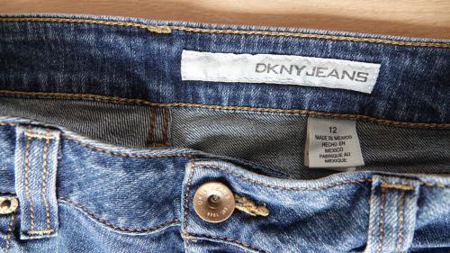 DKNY designer jeans blauw stretch denim bootcut, maat 12
