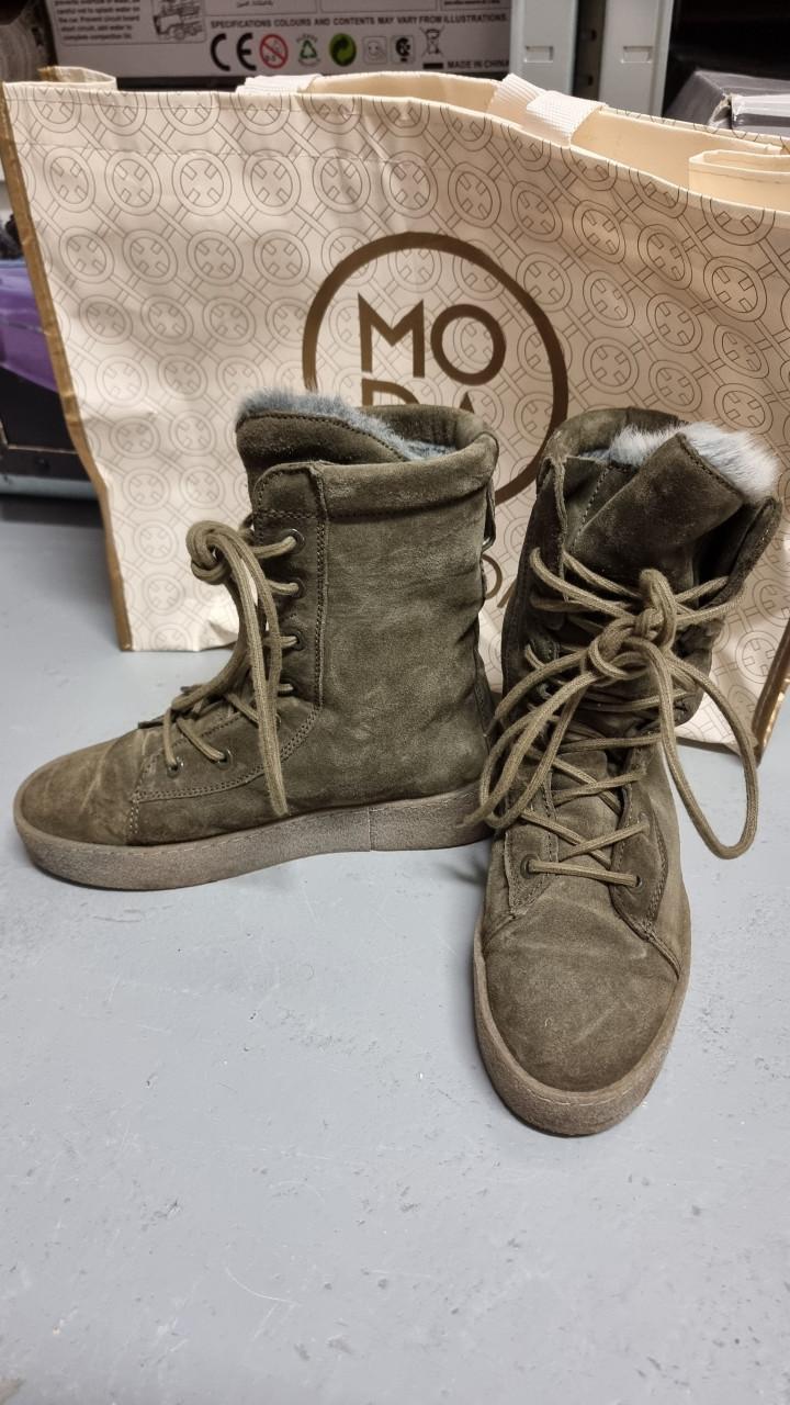 Bronx leren laarzen, maat 39