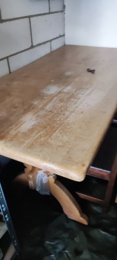 Massief eiken tafel / tafelblad / werkblad / werktafel 160 x 80 x 4