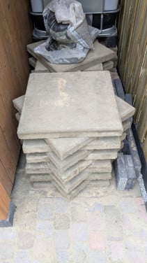 Betontegels 50x50cm 21 stuks