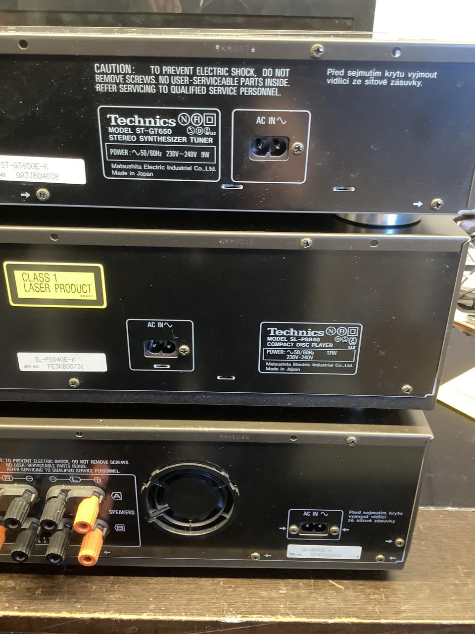 Technics Stereo Set van 3 top elementen + luidsprekers.