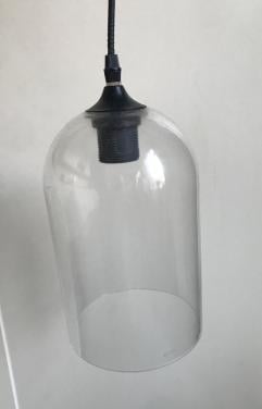 Glazen stolp lamp