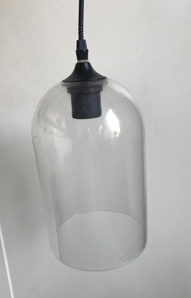 Glazen stolp lamp
