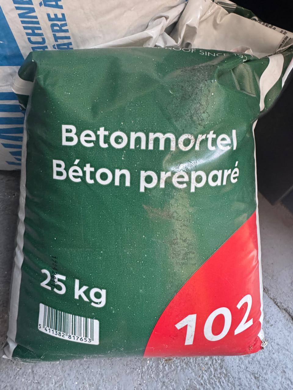 Egaline, stuco MP 75, Betonmortel, PVC Lijm