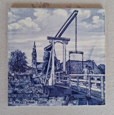 Delfts Blauwe Tegel Kwakelbrug Edam