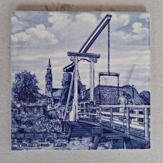 Delfts Blauwe Tegel Kwakelbrug Edam