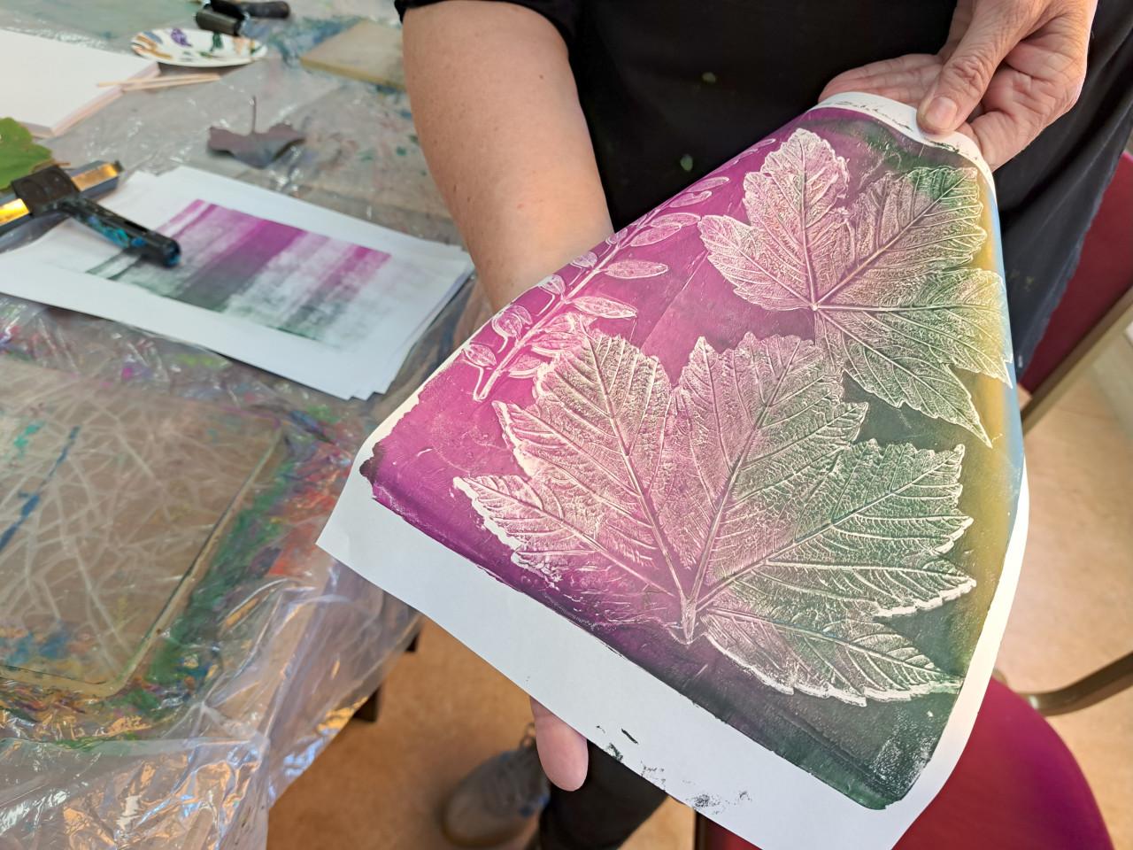 Workshop Botanisch printen op de gelplaat