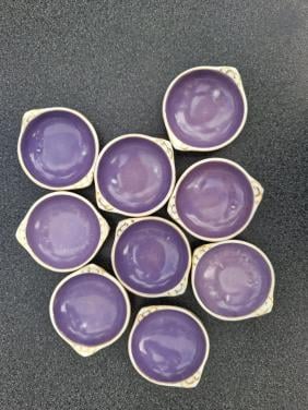 9 vintage porselien bonbonschaaltjes in uitmuntende staat