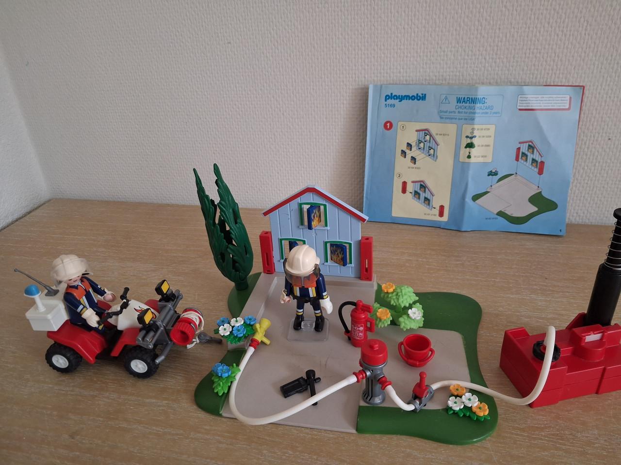 Playmobil brandweer in actie en quad setnr 5169