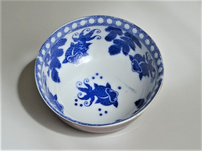 China Porselein Rijstkom Batavia Brown stijl Koi