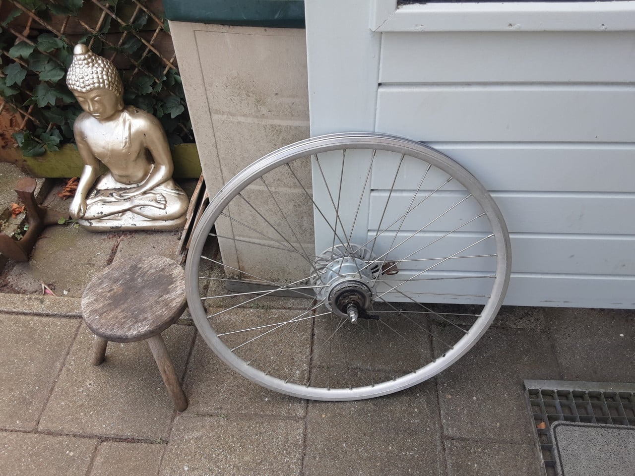 28 inch shimano nexus achterwiel, 8 speed,rollerbrake rem