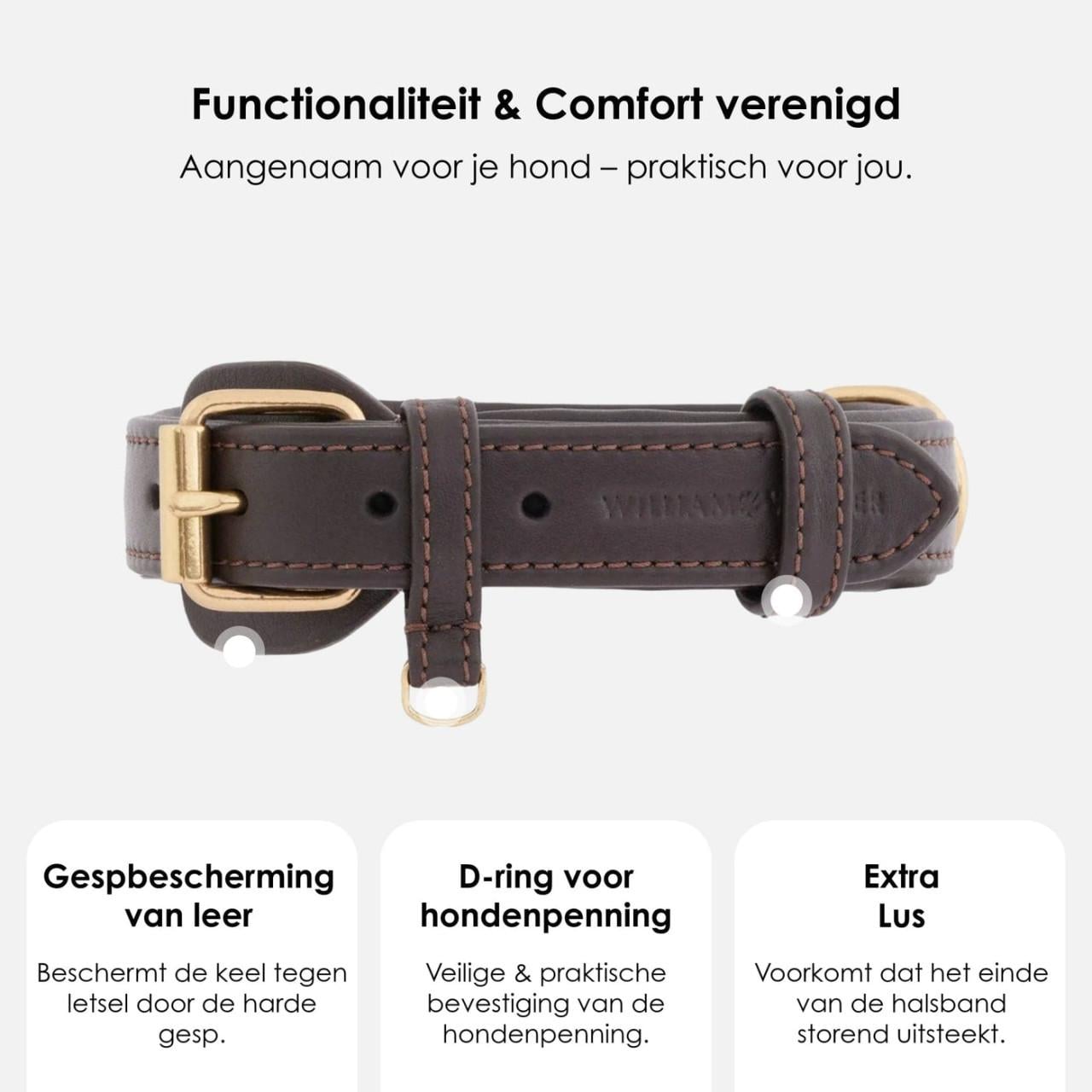 Leren halsband William Walker