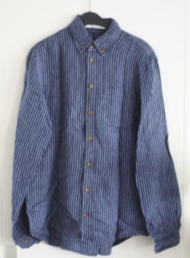 Blauw overhemd met witte strepen maat s