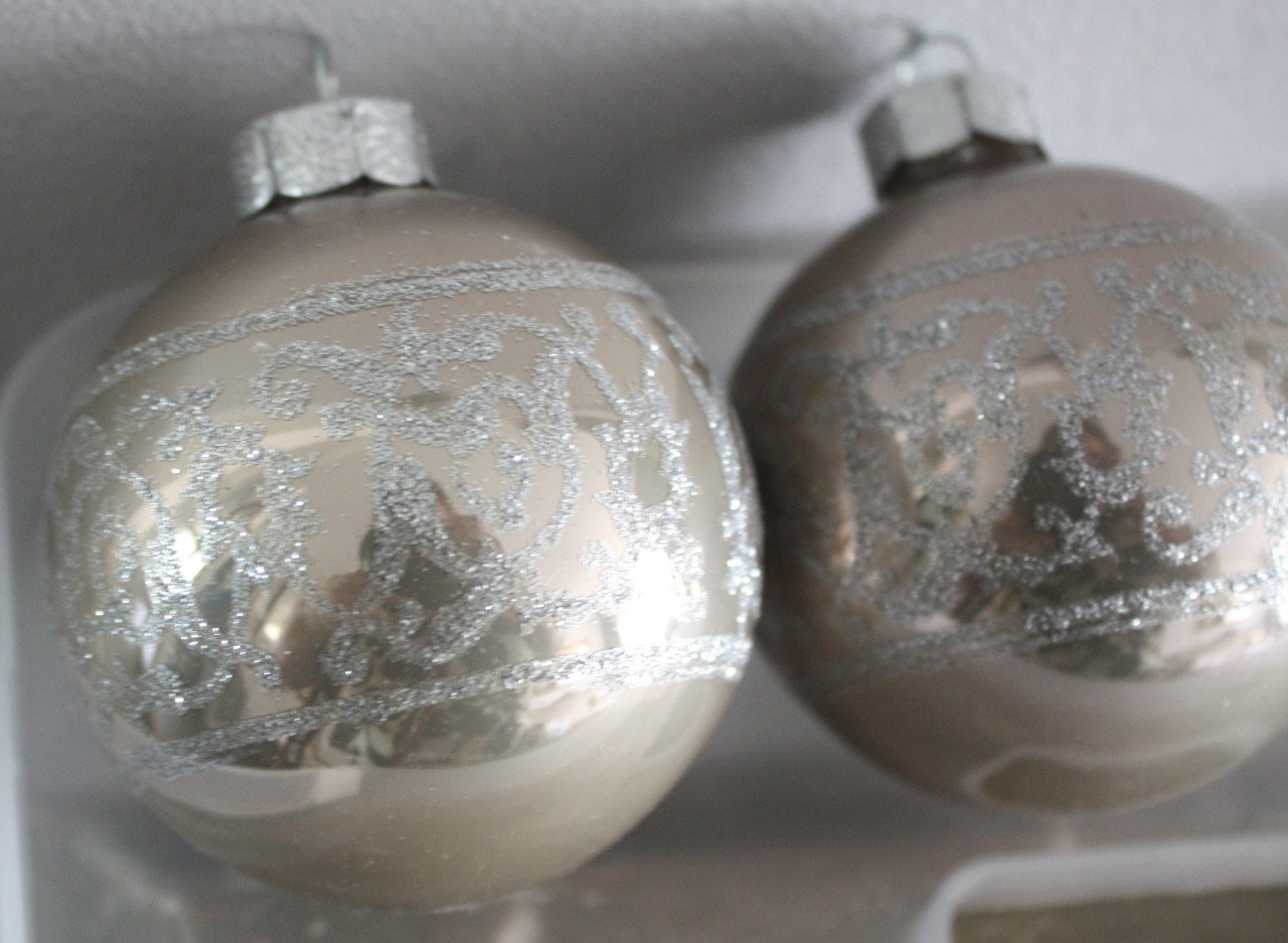 Set van 3 toup met zilverglitter bewerking