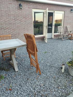 6 stuks massief teakhouten tuinstoelen met inclusief kussens