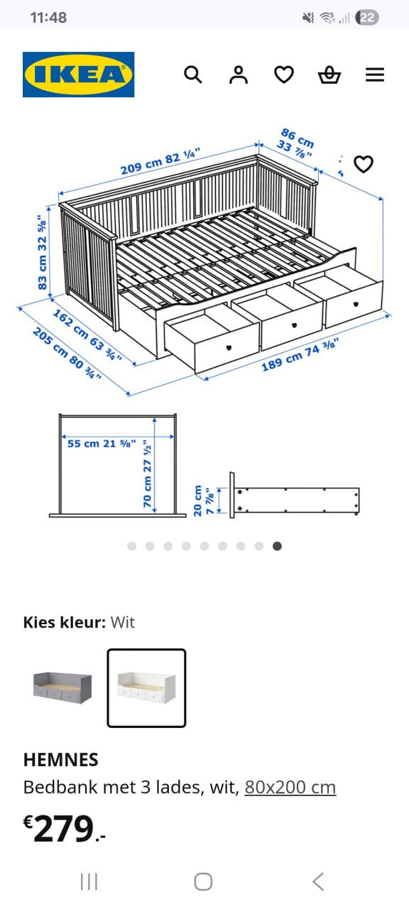 Ikea bed Hemnes