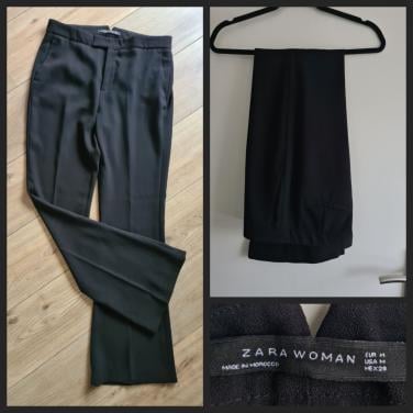 Zara mooie zwarte broek met wijde pijpen Maat M