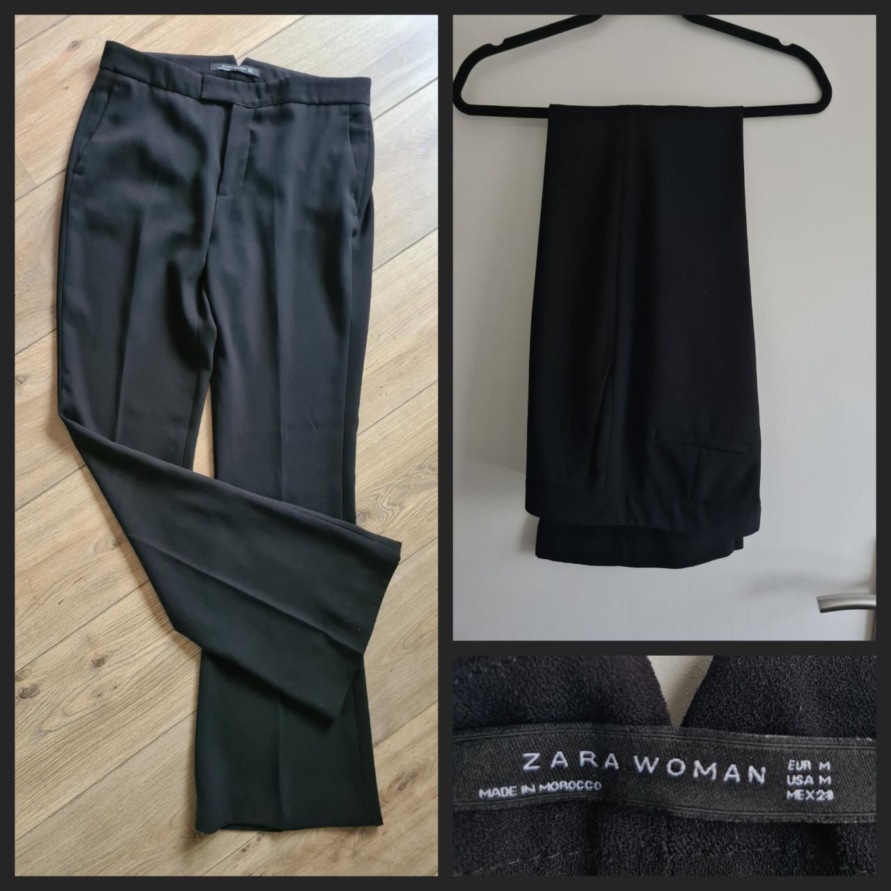 Zara mooie zwarte broek met wijde pijpen Maat M
