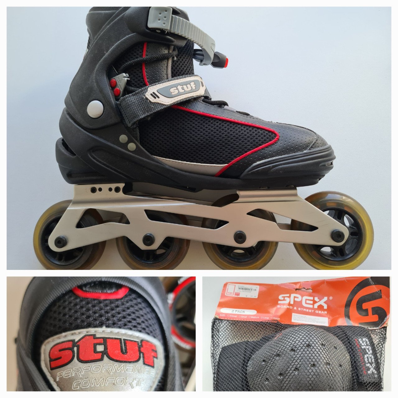 Stuf Performance Skeelers Maat 42 + bescherming van Spex