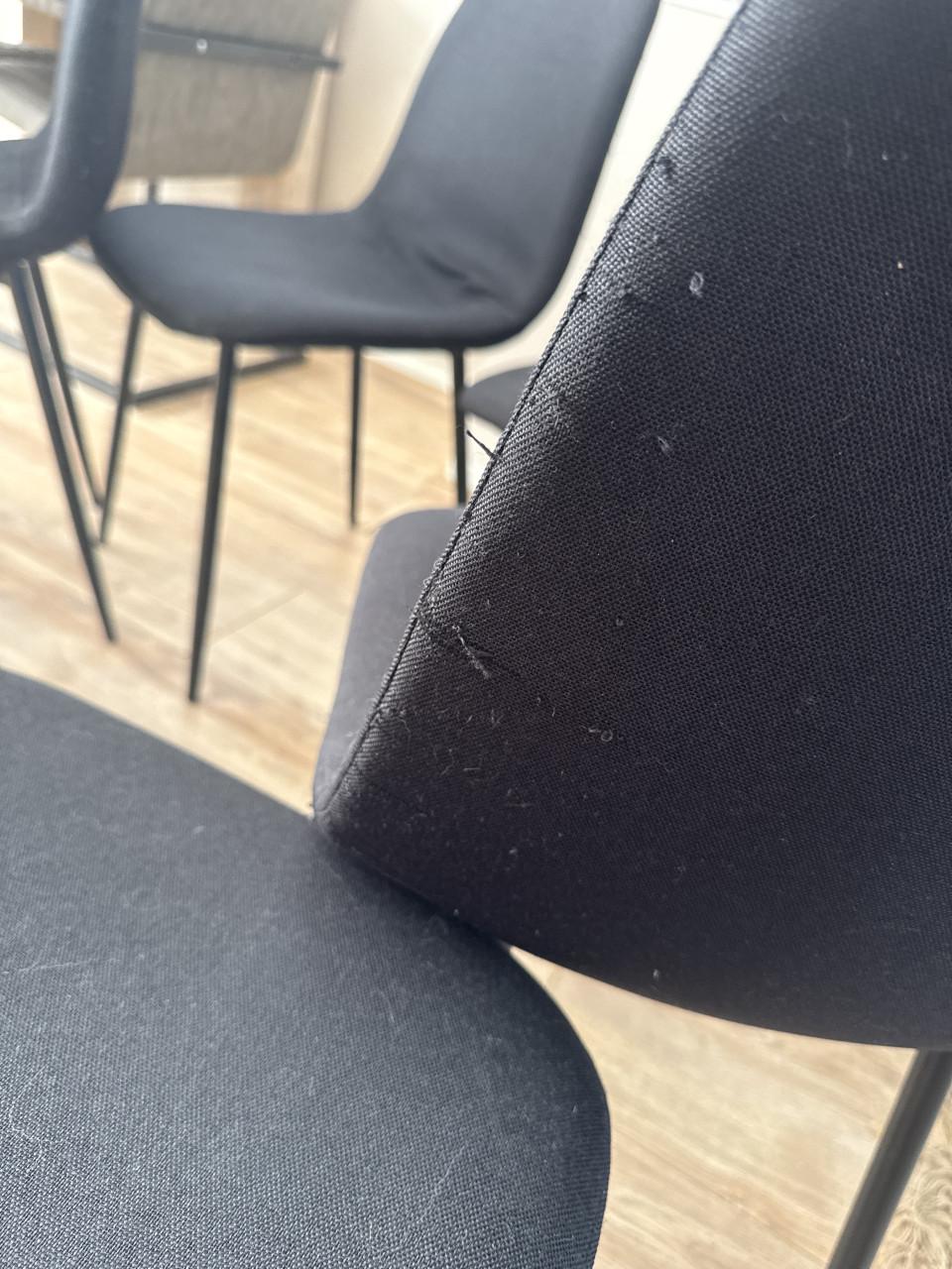 6 zwarte eettafel stoelen
