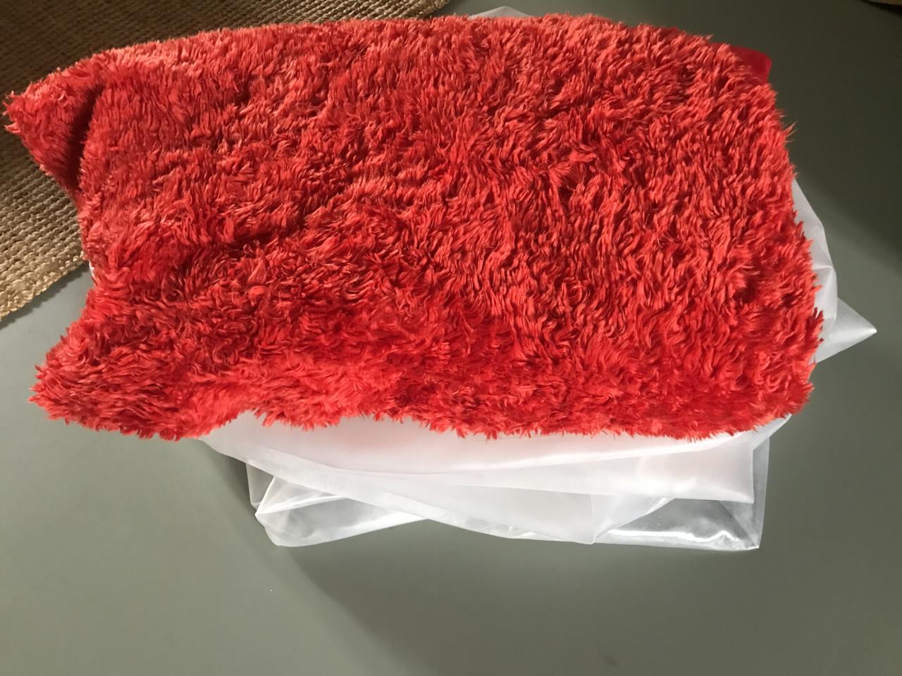 Rode grote opblaasbare poef