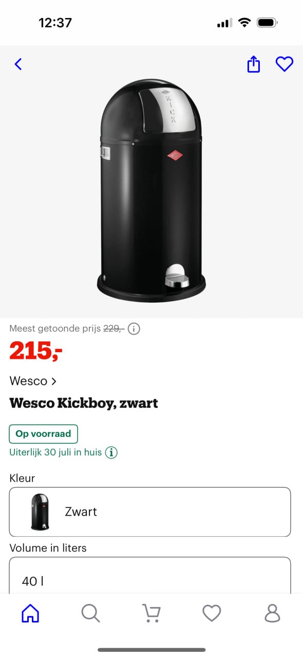 Wesco Kickboy & Mini Master prullenbakken