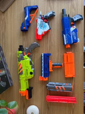 3 nerf geweren inclusief pijltjes