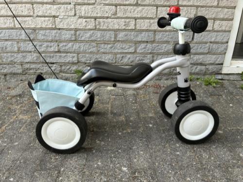 Puky Wutsch loopfiets met mandje lichtgrijs/lichtblauw