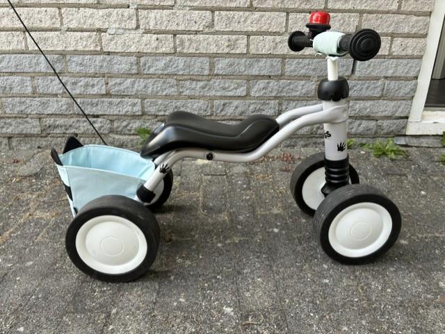 Puky Wutsch loopfiets met mandje lichtgrijs/lichtblauw