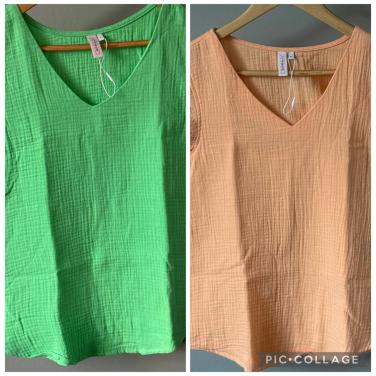 2 keer NIEUWe Wafeltjes katoen Top. Mt XS en S. (36 kleine 38)