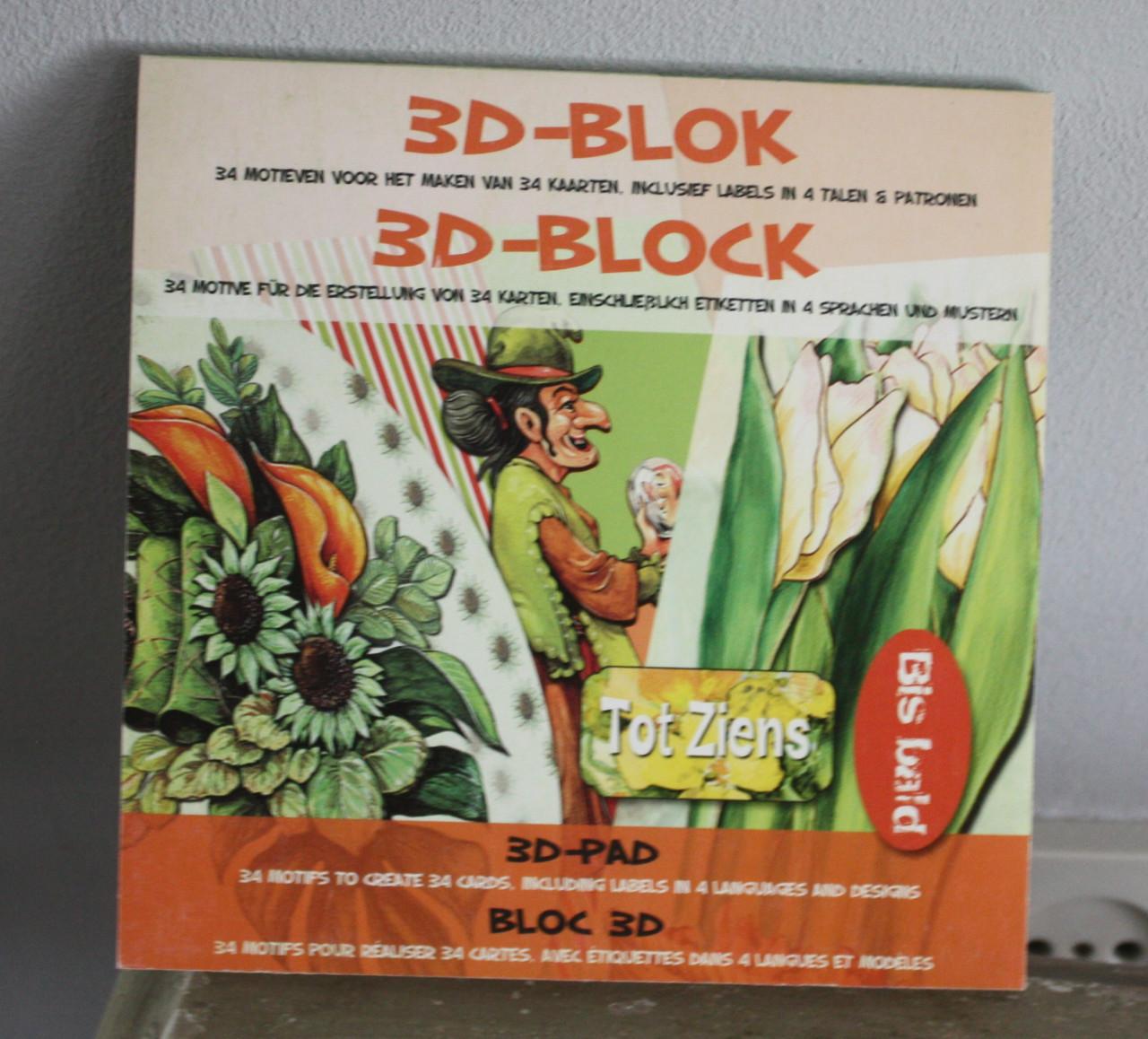3dblok om zelf kaartjes te maken