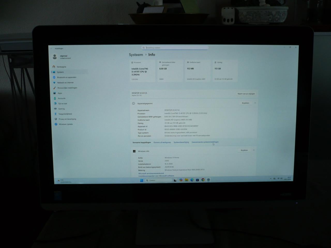 Acer Aspire All-in-One PC-23 inch Full HD-Touchscreen-SSD-W11-Office-WiFi