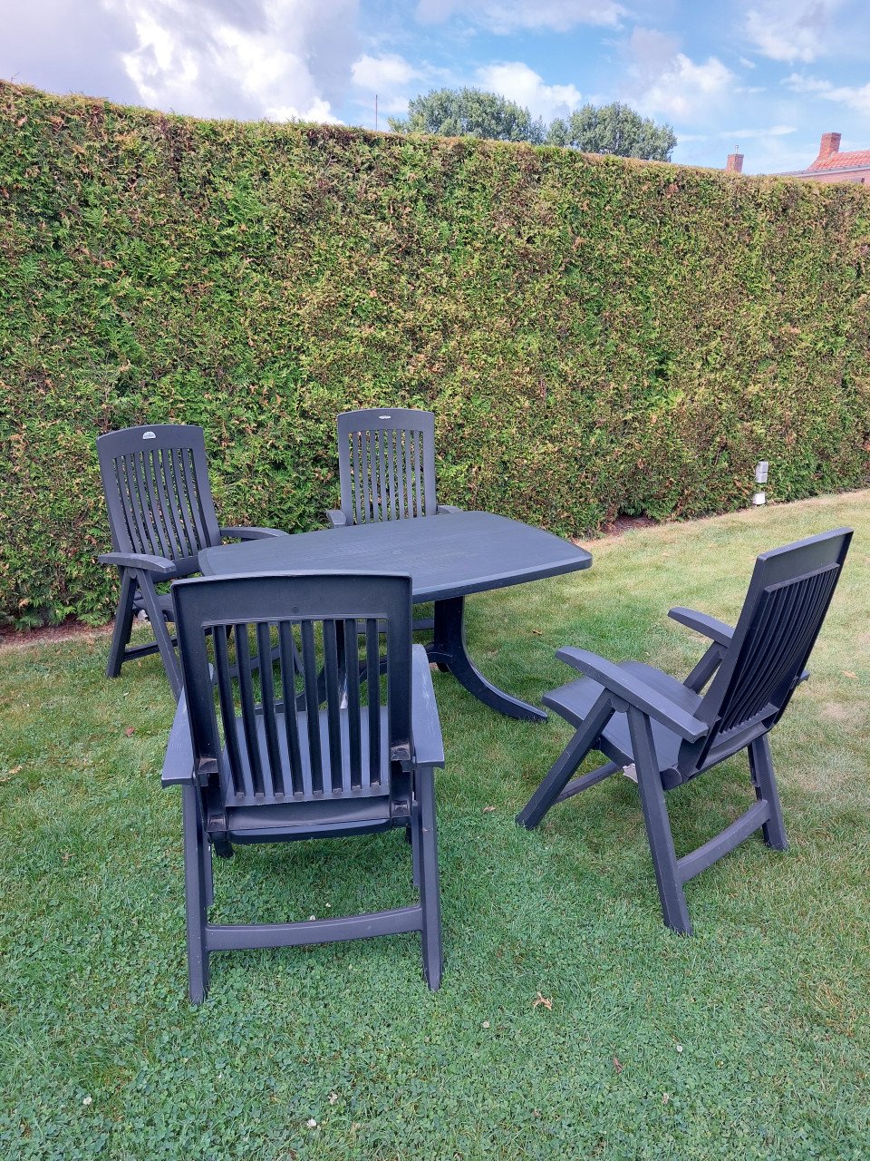 Tuinset 4 stoelen met tafel
