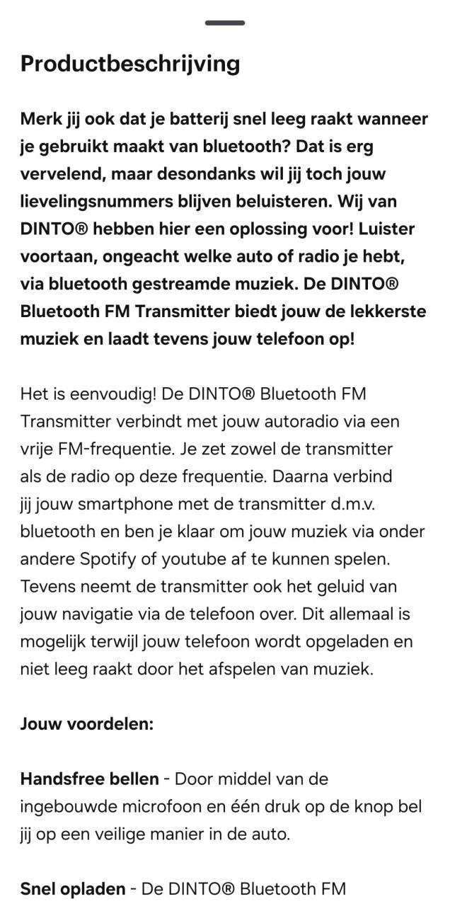 Bluetooth FM transmitter dinto bc71