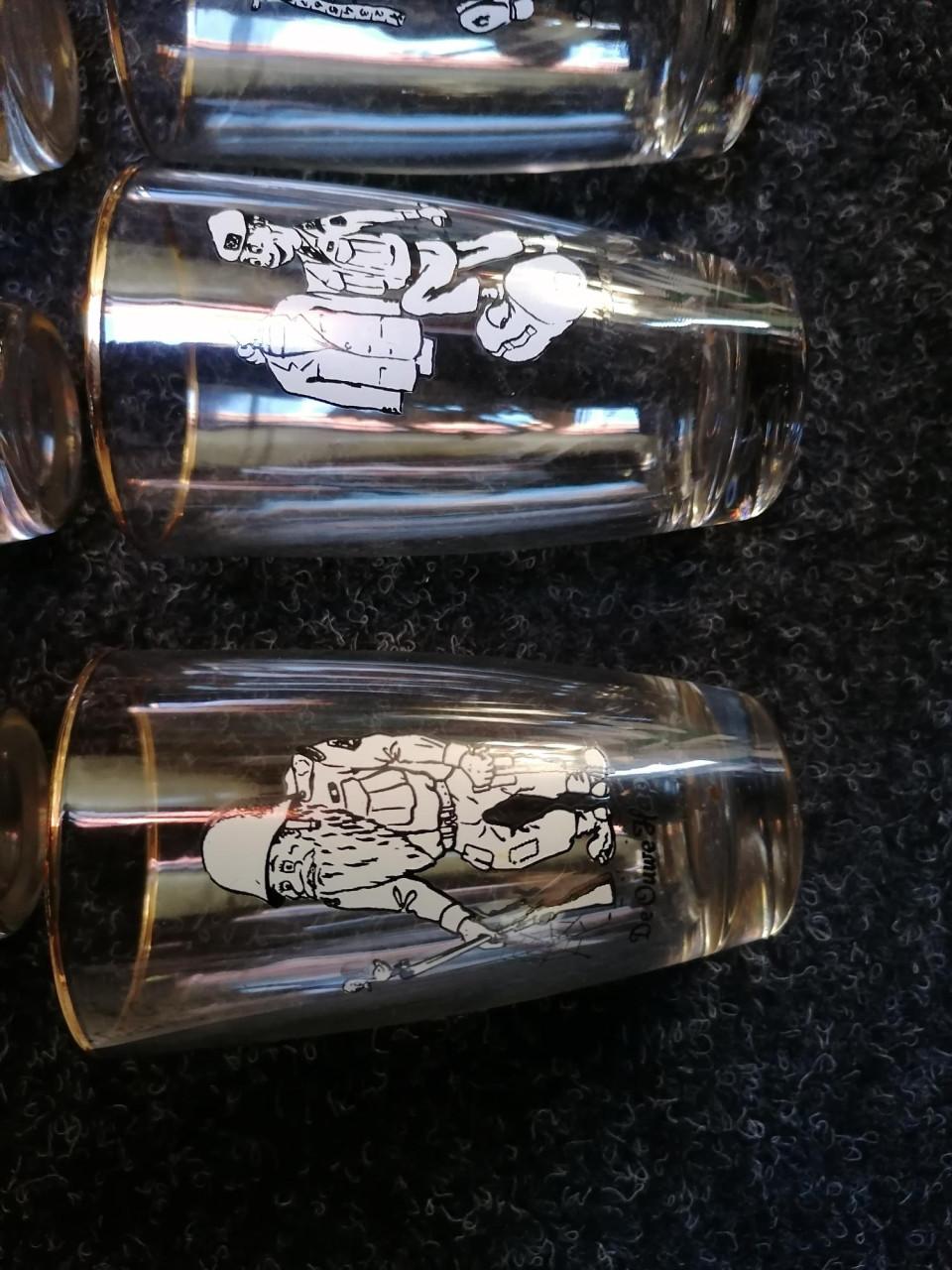 Ouwe stomp glazen 6 stuks uit de jaren 80