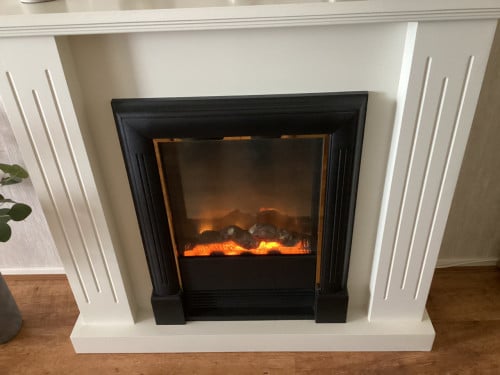 Te koop: Sfeerhaard met verwarming en afstandsbediening t.e.a.b.