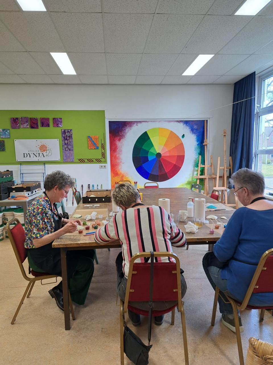 Workshop Stippen op Sint-Jacobsschelpen