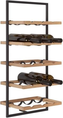 Verschillende wijnrekken