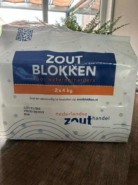 Zoutblokken voor een waterontharder